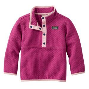 LL Bean Toddler Quilted Quarter-Snap Pullover - 2T